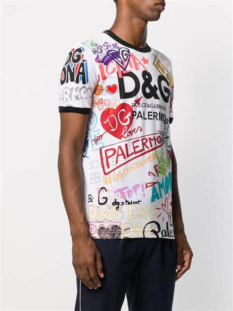 dolce gabbana t shirt mens sale|dolce and gabbana graphic tees.